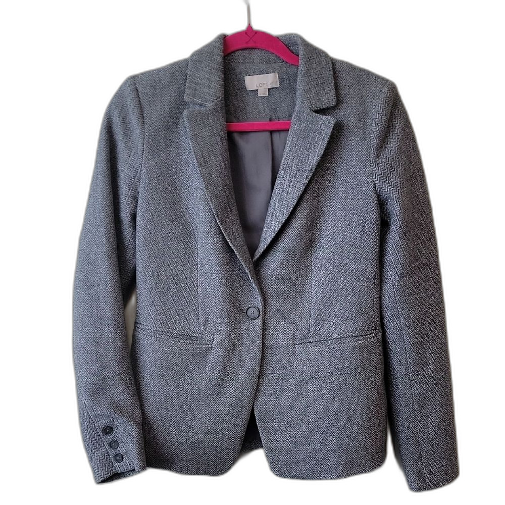 LOFT Heather Gray Women's Suit Jacket